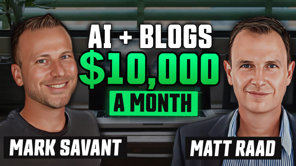 Matt Raad talks about how blogs make money with AI together with Mark Savant at the After Hours Entrepreneur Podcast.